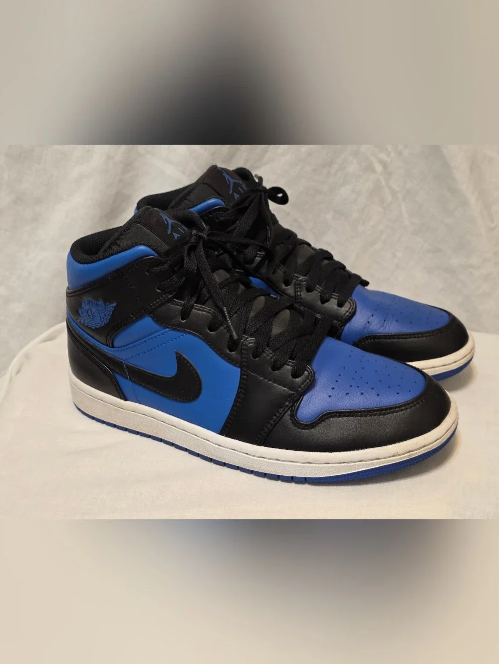 Nike Air Jordan 1 Mid Black Royal Blue White DQ8426-042 Mens Sz 8